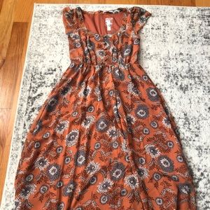 Madewell Midi Dress Size 2 NWT in Gathered Blooms
